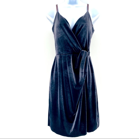 Bailey 44 Velvet Wrap Spaghetti Strap Dress Size Small - Picture 2 of 9